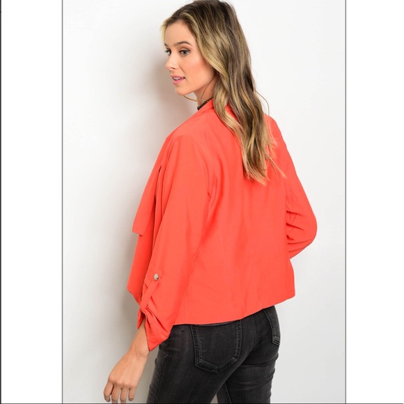 ❤️💛 Coral Blazer Jacket 💛❤️ - Picture 2 of 2